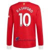 Virallinen Fanipaita Pitkähihainen Manchester United Marcus Rashford 10 Kotipelipaita 2021-22 - Miesten